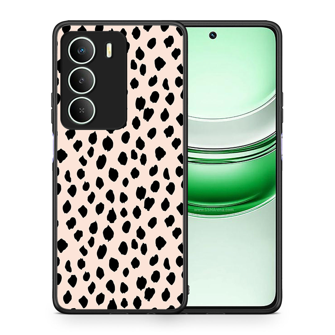 Θήκη Realme 14X New Polka Dots από τη Smartfits με σχέδιο στο πίσω μέρος και μαύρο περίβλημα | Realme 14X New Polka Dots case with colorful back and black bezels
