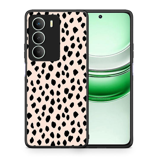 Θήκη Realme 14X New Polka Dots από τη Smartfits με σχέδιο στο πίσω μέρος και μαύρο περίβλημα | Realme 14X New Polka Dots case with colorful back and black bezels