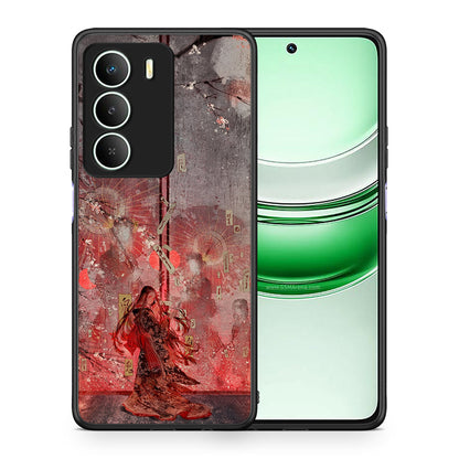 Θήκη Realme 14X Nezuko Kamado από τη Smartfits με σχέδιο στο πίσω μέρος και μαύρο περίβλημα | Realme 14X Nezuko Kamado case with colorful back and black bezels