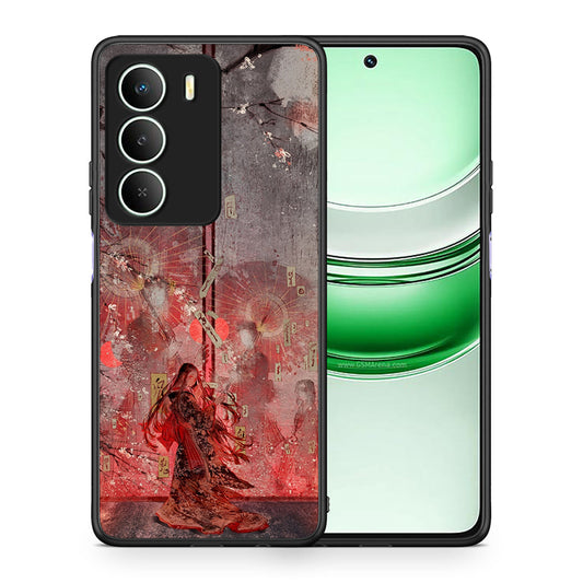 Θήκη Realme 14X Nezuko Kamado από τη Smartfits με σχέδιο στο πίσω μέρος και μαύρο περίβλημα | Realme 14X Nezuko Kamado case with colorful back and black bezels