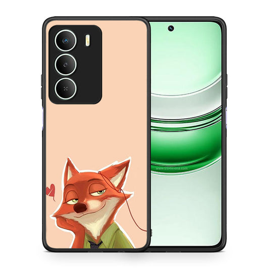 Θήκη Realme 14X Nick Wilde And Judy Hopps Love 1 από τη Smartfits με σχέδιο στο πίσω μέρος και μαύρο περίβλημα | Realme 14X Nick Wilde And Judy Hopps Love 1 case with colorful back and black bezels