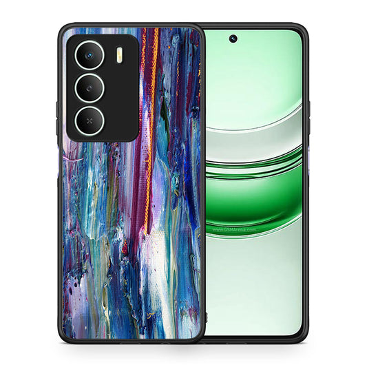 Θήκη Realme 14X Winter Paint από τη Smartfits με σχέδιο στο πίσω μέρος και μαύρο περίβλημα | Realme 14X Winter Paint case with colorful back and black bezels