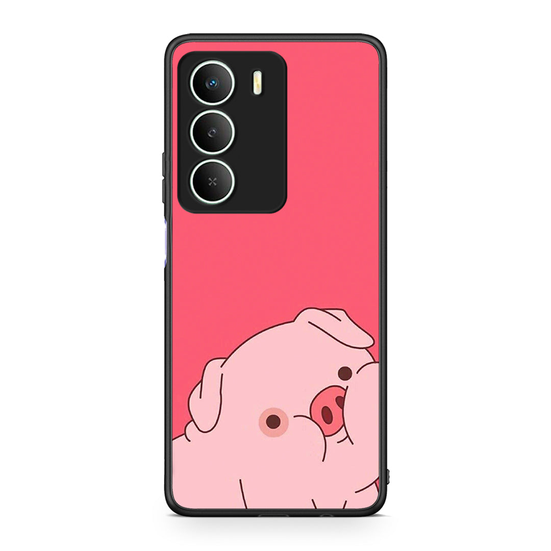 Realme 14X Pig Love 1 Θήκη Αγίου Βαλεντίνου από τη Smartfits με σχέδιο στο πίσω μέρος και μαύρο περίβλημα | Smartphone case with colorful back and black bezels by Smartfits