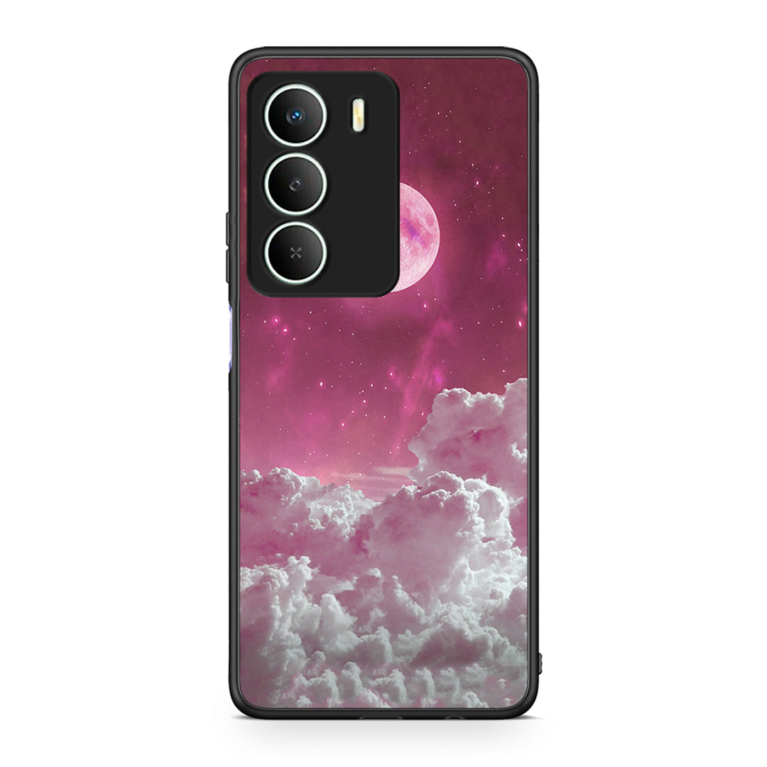 Realme 14X Pink Moon Θήκη από τη Smartfits με σχέδιο στο πίσω μέρος και μαύρο περίβλημα | Smartphone case with colorful back and black bezels by Smartfits