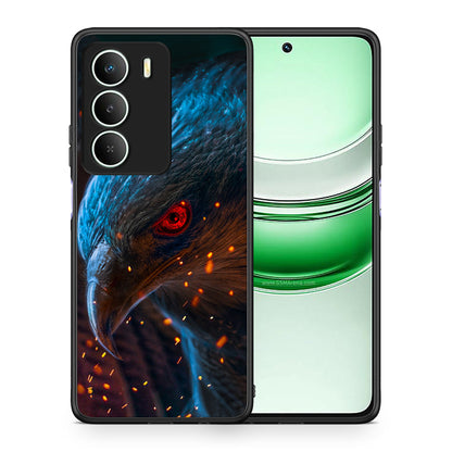 Θήκη Realme 14X Eagle PopArt από τη Smartfits με σχέδιο στο πίσω μέρος και μαύρο περίβλημα | Realme 14X Eagle PopArt case with colorful back and black bezels