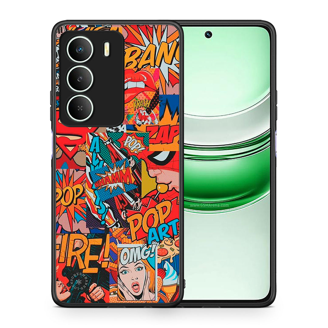Θήκη Realme 14X PopArt OMG από τη Smartfits με σχέδιο στο πίσω μέρος και μαύρο περίβλημα | Realme 14X PopArt OMG case with colorful back and black bezels