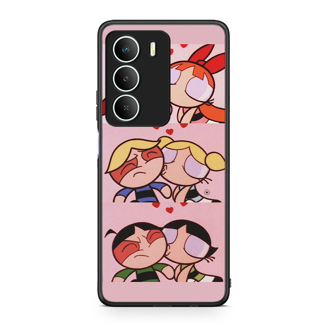 Realme 14X Puff Love Θήκη Αγίου Βαλεντίνου από τη Smartfits με σχέδιο στο πίσω μέρος και μαύρο περίβλημα | Smartphone case with colorful back and black bezels by Smartfits