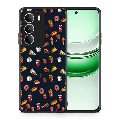 Θήκη Realme 14X Hungry Random από τη Smartfits με σχέδιο στο πίσω μέρος και μαύρο περίβλημα | Realme 14X Hungry Random case with colorful back and black bezels