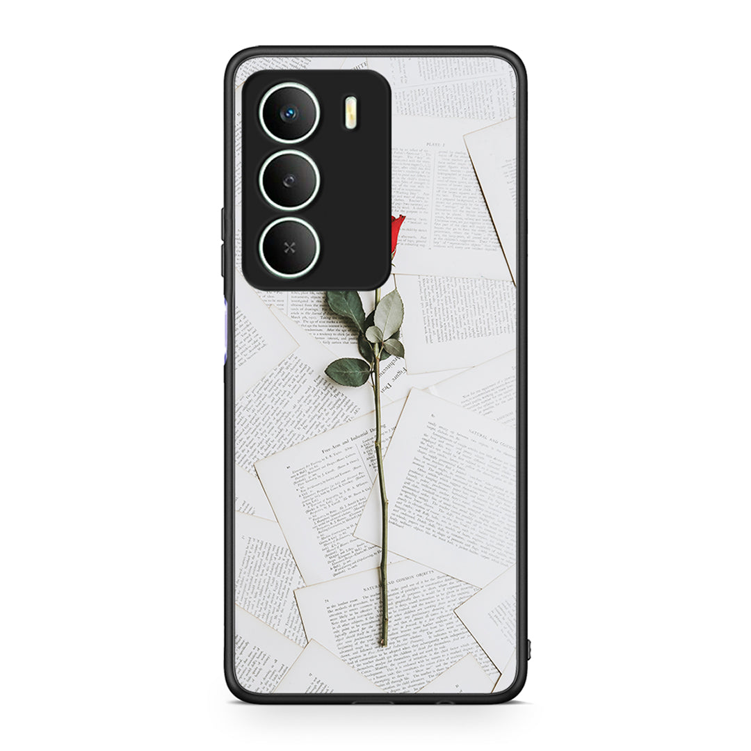 Realme 14X Red Rose θήκη από τη Smartfits με σχέδιο στο πίσω μέρος και μαύρο περίβλημα | Smartphone case with colorful back and black bezels by Smartfits
