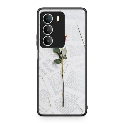 Realme 14X Red Rose θήκη από τη Smartfits με σχέδιο στο πίσω μέρος και μαύρο περίβλημα | Smartphone case with colorful back and black bezels by Smartfits