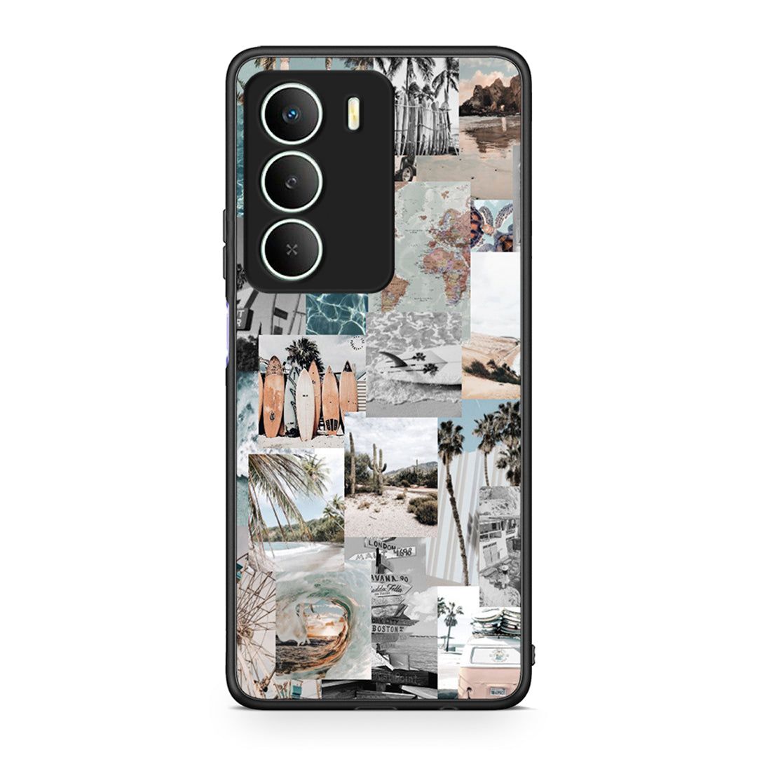 Realme 14X Retro Beach Life Θήκη από τη Smartfits με σχέδιο στο πίσω μέρος και μαύρο περίβλημα | Smartphone case with colorful back and black bezels by Smartfits
