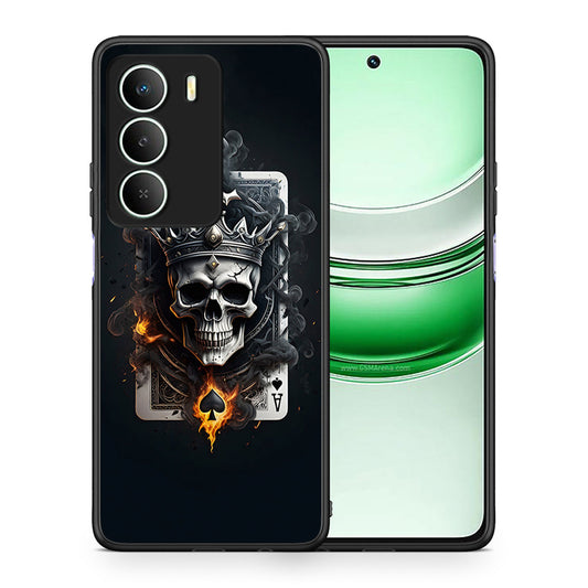Θήκη Realme 14X Skull King Ace από τη Smartfits με σχέδιο στο πίσω μέρος και μαύρο περίβλημα | Realme 14X Skull King Ace case with colorful back and black bezels
