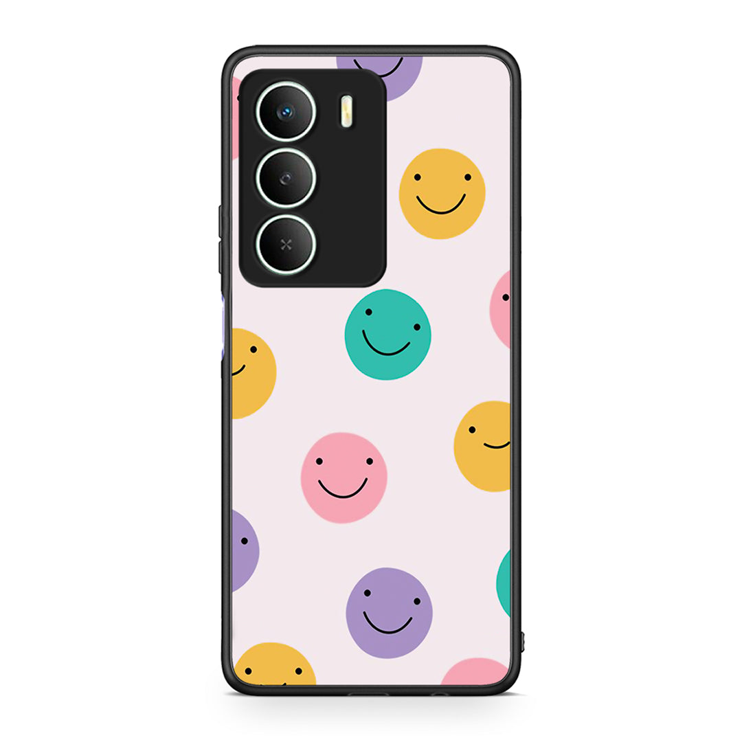 Realme 14X Smiley Faces θήκη από τη Smartfits με σχέδιο στο πίσω μέρος και μαύρο περίβλημα | Smartphone case with colorful back and black bezels by Smartfits
