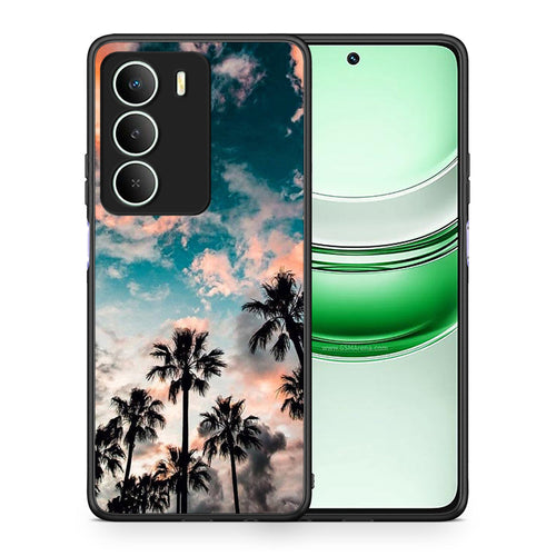 Θήκη Realme 14X Sky Summer από τη Smartfits με σχέδιο στο πίσω μέρος και μαύρο περίβλημα | Realme 14X Sky Summer case with colorful back and black bezels