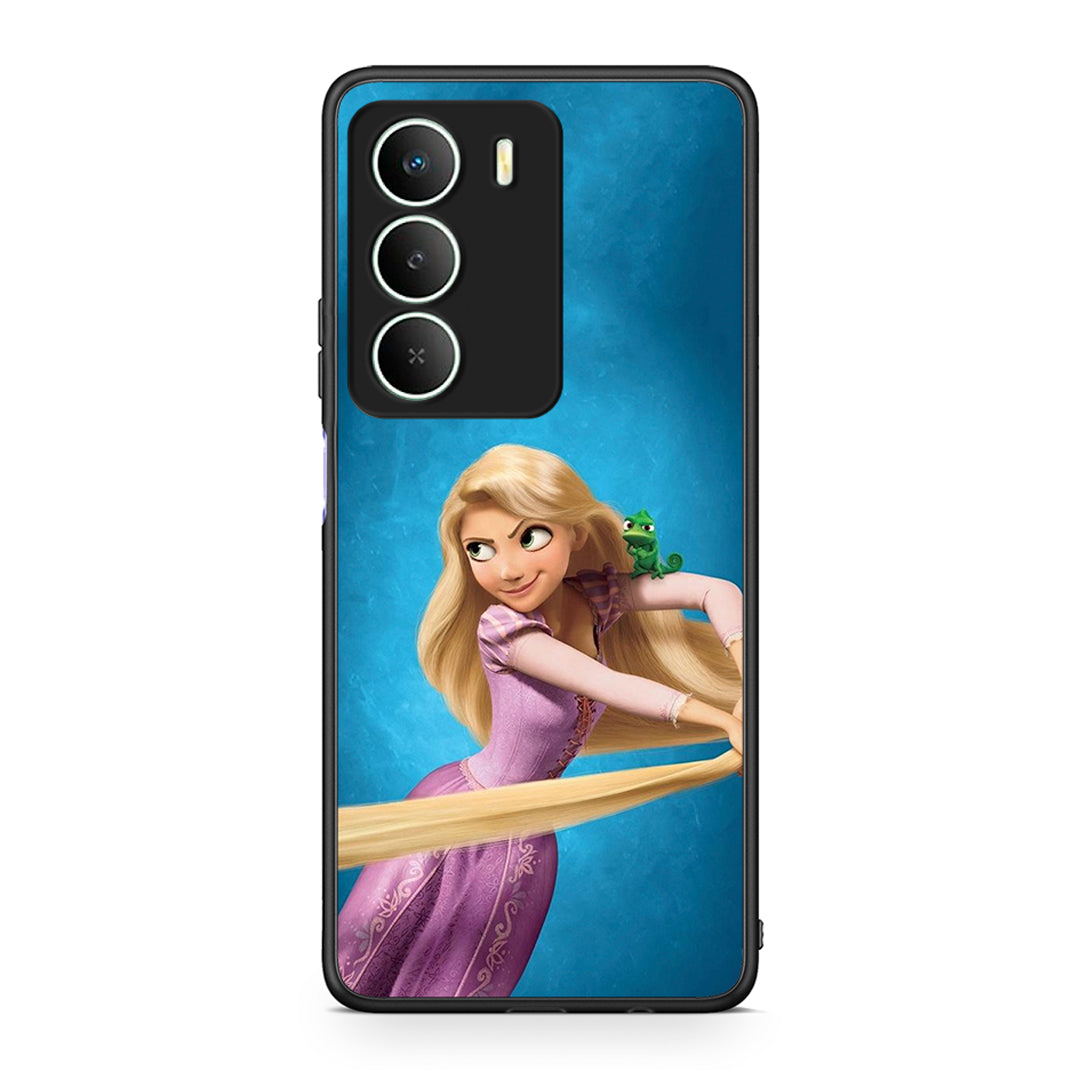 Realme 14X Tangled 2 Θήκη Αγίου Βαλεντίνου από τη Smartfits με σχέδιο στο πίσω μέρος και μαύρο περίβλημα | Smartphone case with colorful back and black bezels by Smartfits