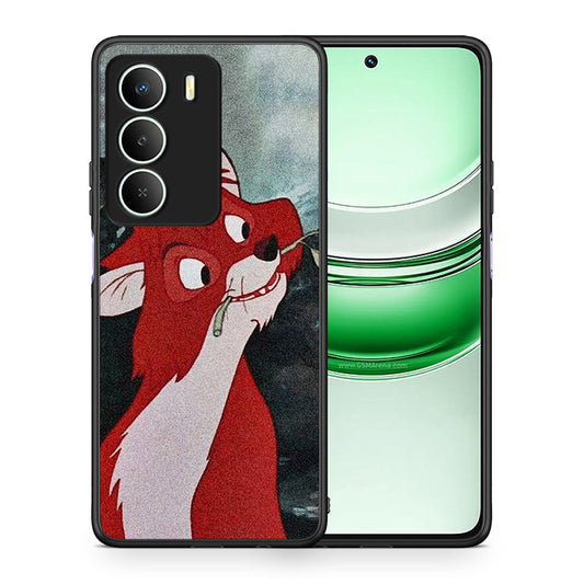 Θήκη Realme 14X Tod And Vixey Love 1 από τη Smartfits με σχέδιο στο πίσω μέρος και μαύρο περίβλημα | Realme 14X Tod And Vixey Love 1 case with colorful back and black bezels