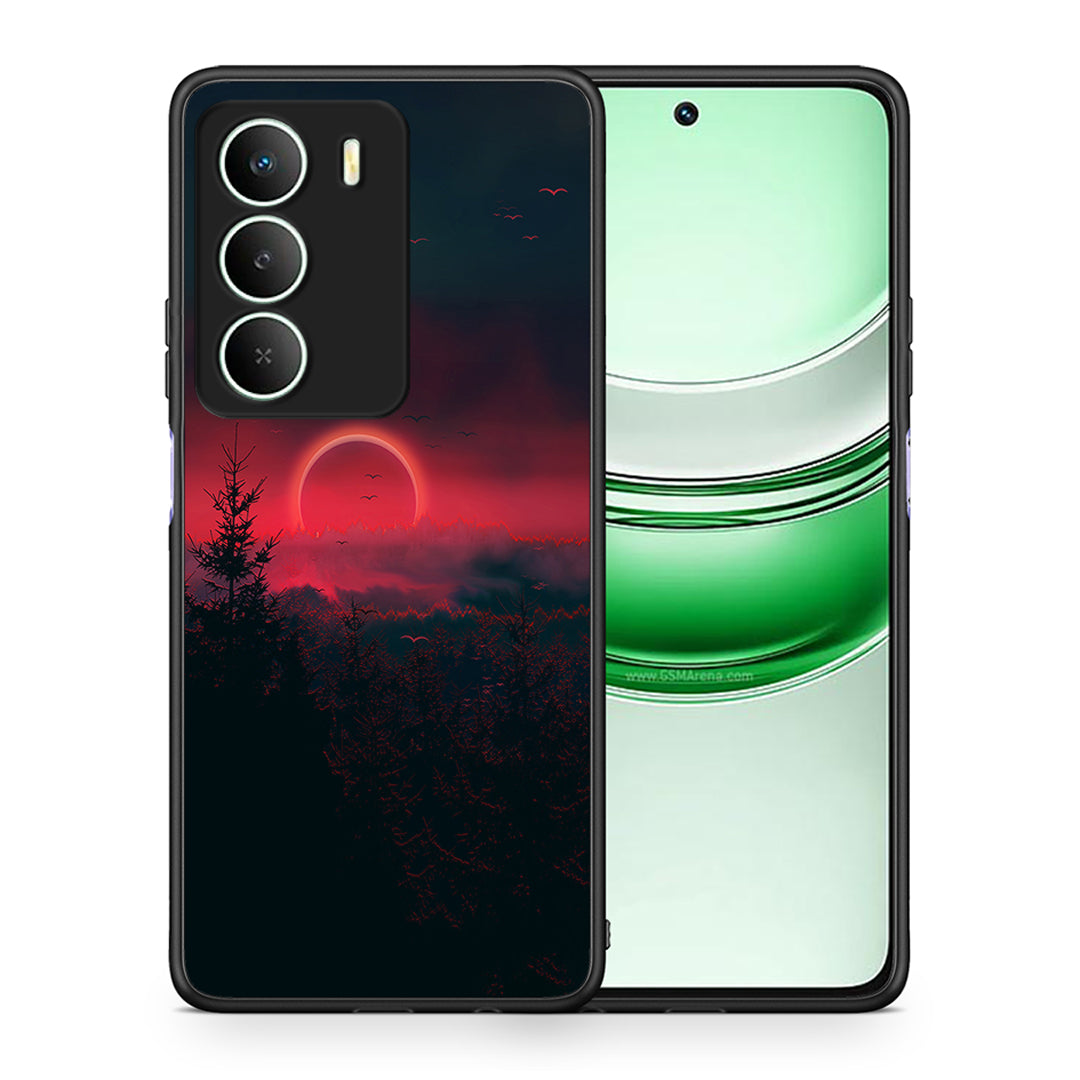 Θήκη Realme 14X Sunset Tropic από τη Smartfits με σχέδιο στο πίσω μέρος και μαύρο περίβλημα | Realme 14X Sunset Tropic case with colorful back and black bezels