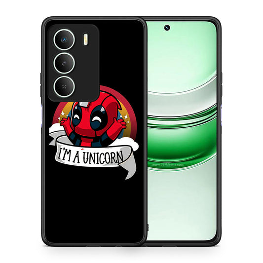 Θήκη Realme 14X Unicorn Deadpool από τη Smartfits με σχέδιο στο πίσω μέρος και μαύρο περίβλημα | Realme 14X Unicorn Deadpool case with colorful back and black bezels