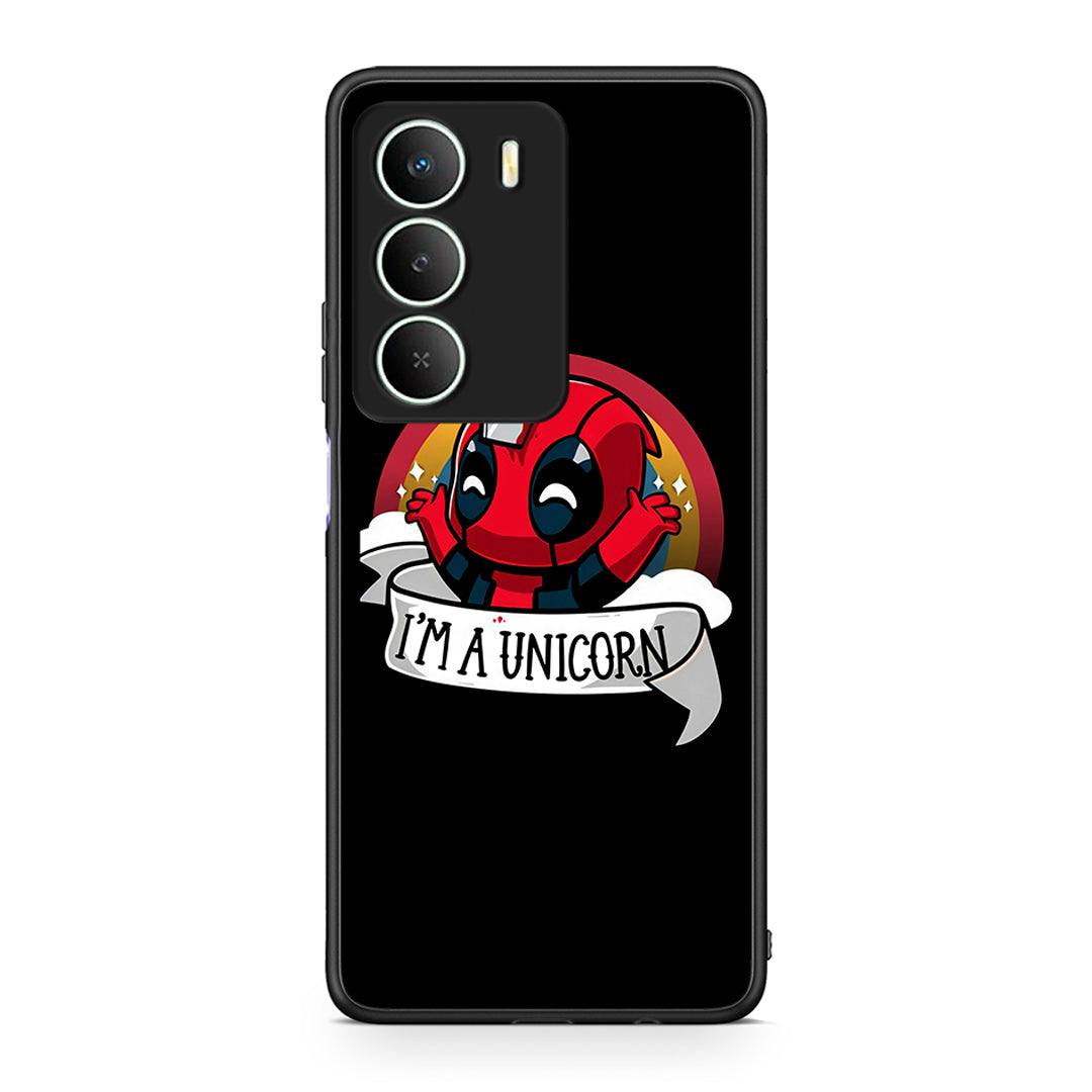 Realme 14X Unicorn Deadpool θήκη από τη Smartfits με σχέδιο στο πίσω μέρος και μαύρο περίβλημα | Smartphone case with colorful back and black bezels by Smartfits