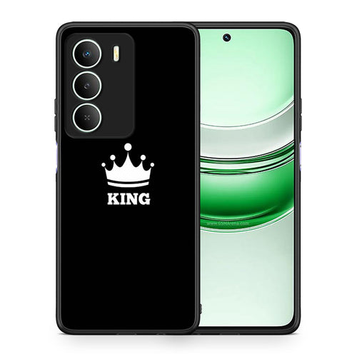 Θήκη Realme 14X King Valentine από τη Smartfits με σχέδιο στο πίσω μέρος και μαύρο περίβλημα | Realme 14X King Valentine case with colorful back and black bezels