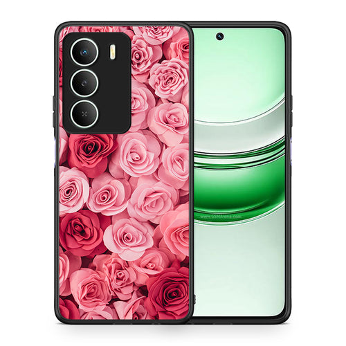 Θήκη Realme 14X RoseGarden Valentine από τη Smartfits με σχέδιο στο πίσω μέρος και μαύρο περίβλημα | Realme 14X RoseGarden Valentine case with colorful back and black bezels