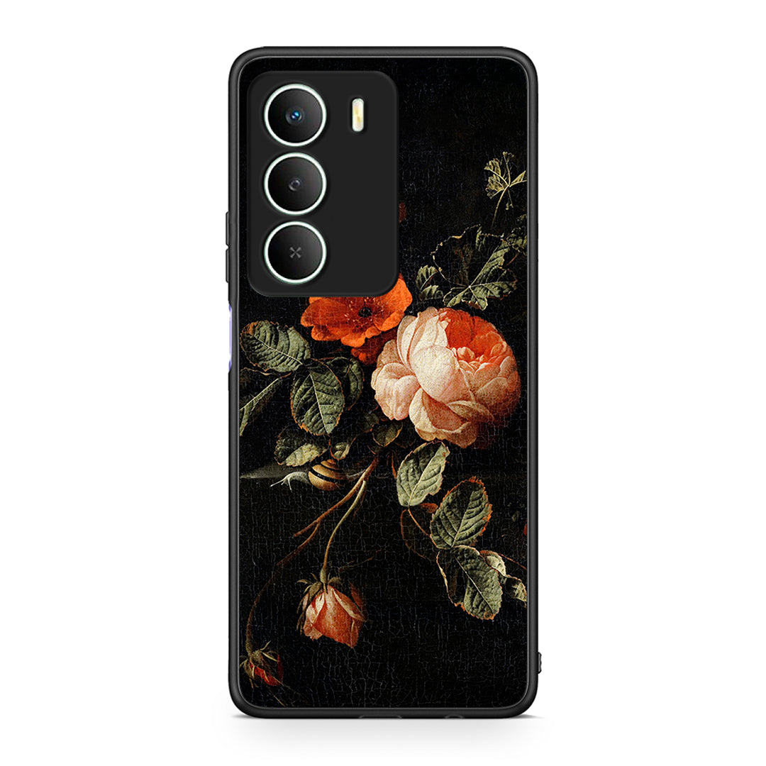 Realme 14X Vintage Roses θήκη από τη Smartfits με σχέδιο στο πίσω μέρος και μαύρο περίβλημα | Smartphone case with colorful back and black bezels by Smartfits