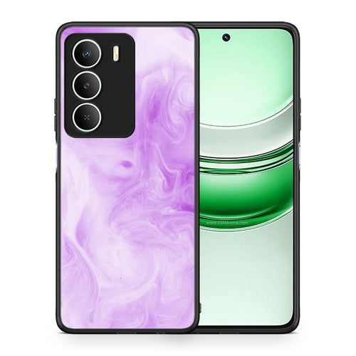 Θήκη Realme 14X Lavender Watercolor από τη Smartfits με σχέδιο στο πίσω μέρος και μαύρο περίβλημα | Realme 14X Lavender Watercolor case with colorful back and black bezels