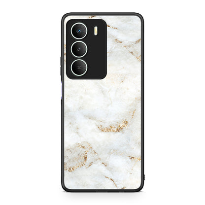 Realme 14X White Gold Marble θήκη από τη Smartfits με σχέδιο στο πίσω μέρος και μαύρο περίβλημα | Smartphone case with colorful back and black bezels by Smartfits