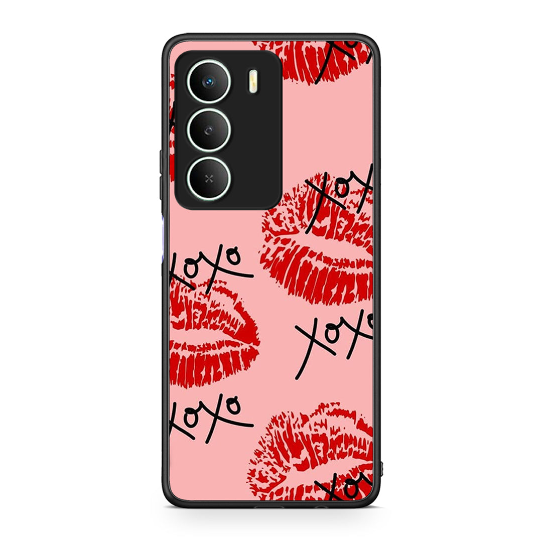 Realme 14X XOXO Lips θήκη από τη Smartfits με σχέδιο στο πίσω μέρος και μαύρο περίβλημα | Smartphone case with colorful back and black bezels by Smartfits