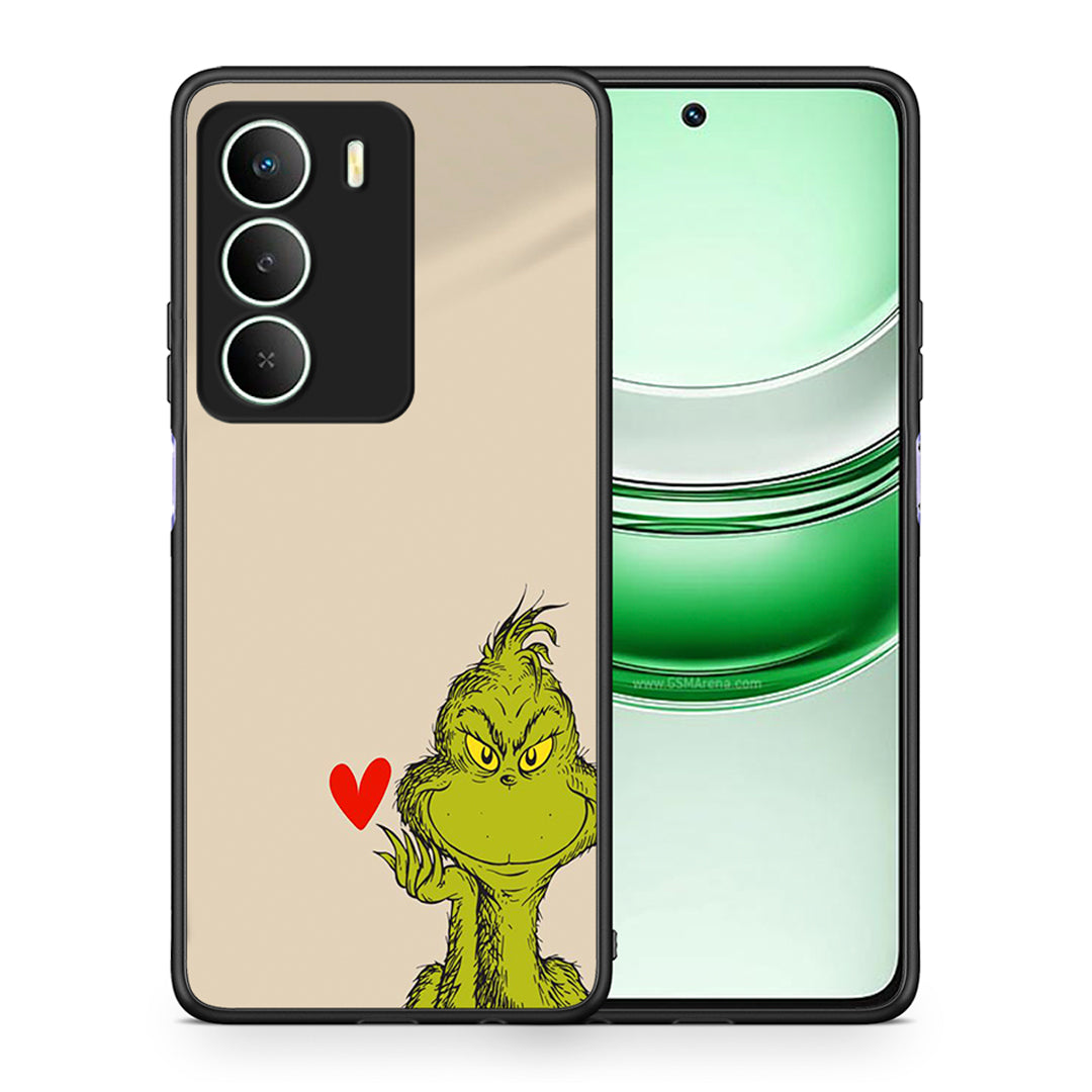 Θήκη Realme 14X Xmas Grinch από τη Smartfits με σχέδιο στο πίσω μέρος και μαύρο περίβλημα | Realme 14X Xmas Grinch case with colorful back and black bezels