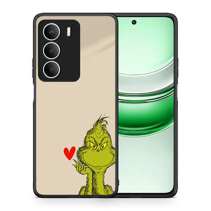 Θήκη Realme 14X Xmas Grinch από τη Smartfits με σχέδιο στο πίσω μέρος και μαύρο περίβλημα | Realme 14X Xmas Grinch case with colorful back and black bezels