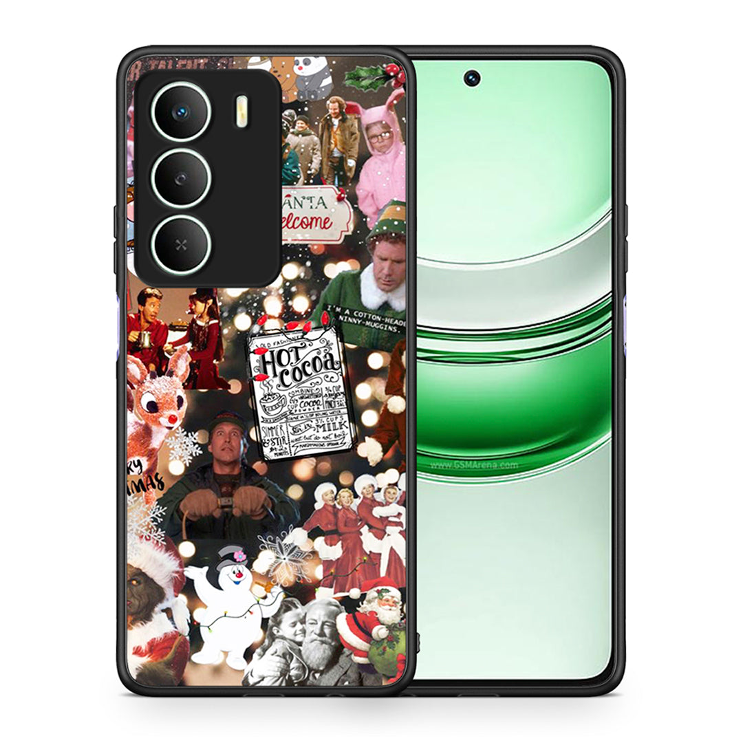 Θήκη Realme 14X Xmas Movies από τη Smartfits με σχέδιο στο πίσω μέρος και μαύρο περίβλημα | Realme 14X Xmas Movies case with colorful back and black bezels