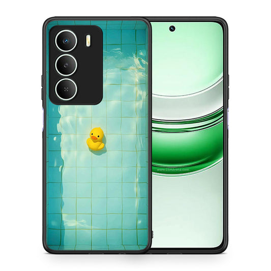 Θήκη Realme 14X Yellow Duck από τη Smartfits με σχέδιο στο πίσω μέρος και μαύρο περίβλημα | Realme 14X Yellow Duck case with colorful back and black bezels