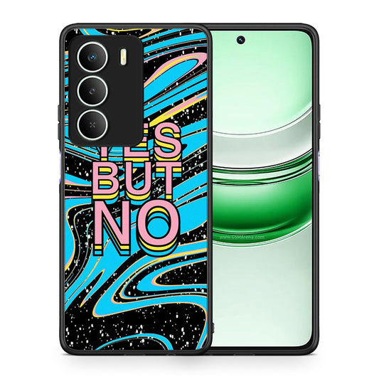 Θήκη Realme 14X Yes But No από τη Smartfits με σχέδιο στο πίσω μέρος και μαύρο περίβλημα | Realme 14X Yes But No case with colorful back and black bezels