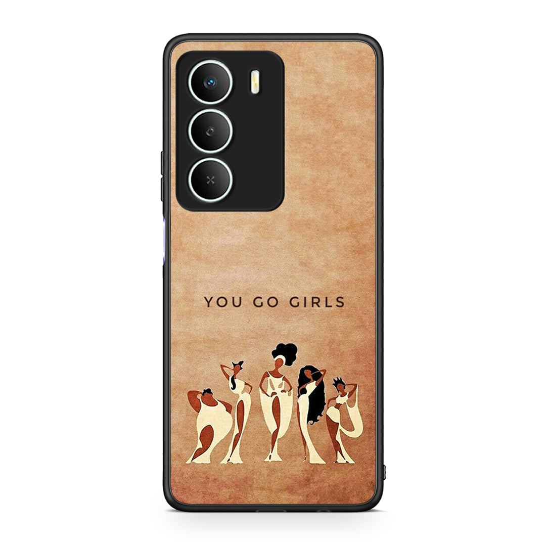 Realme 14X You Go Girl θήκη από τη Smartfits με σχέδιο στο πίσω μέρος και μαύρο περίβλημα | Smartphone case with colorful back and black bezels by Smartfits