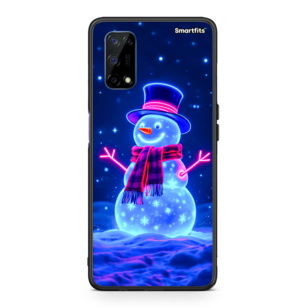 Christmas Neon Snowman - Realme 7 5G θήκη