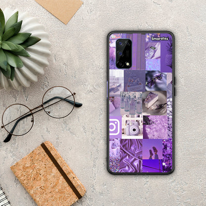 Purple Aesthetic Collage - Realme 7 5G θήκη