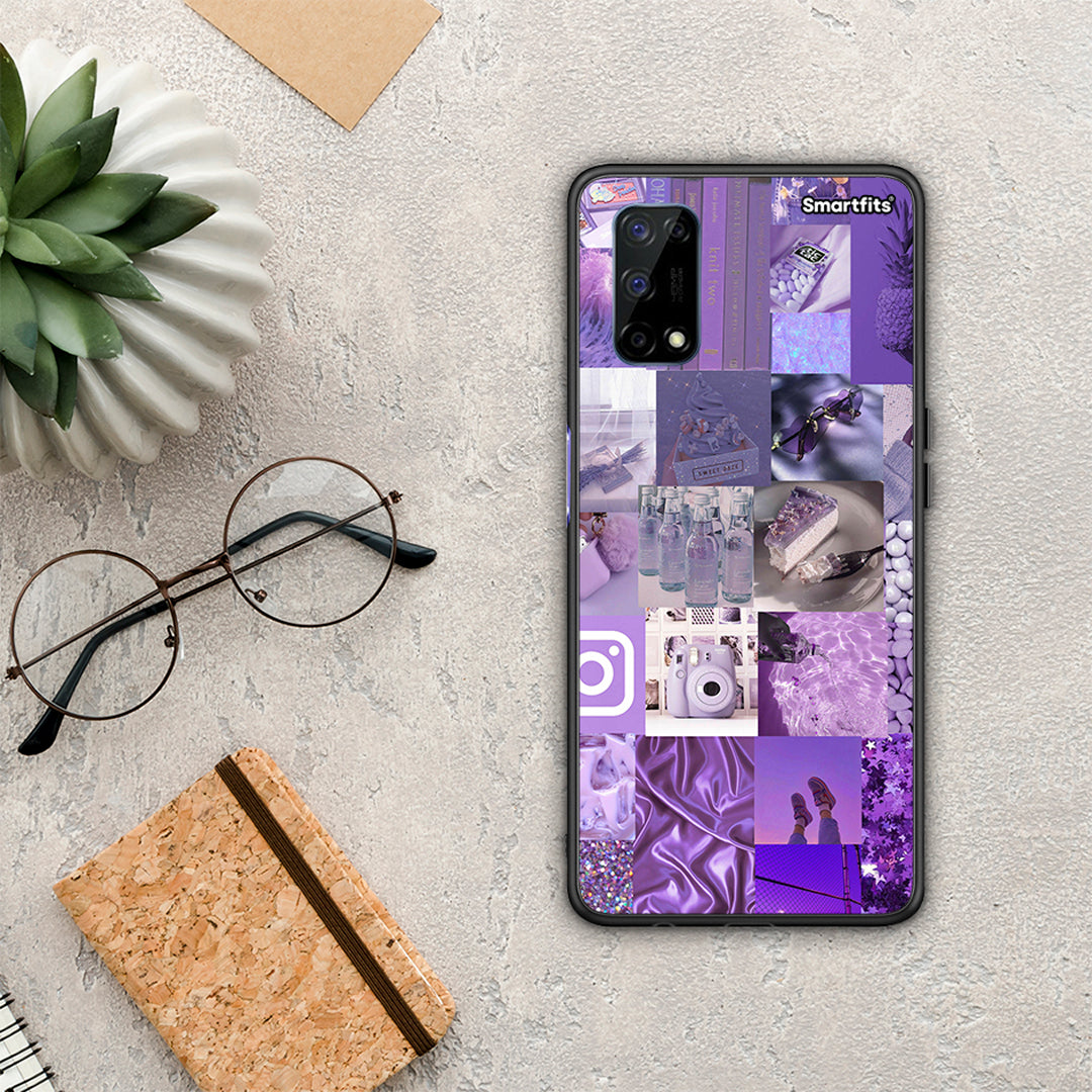 Purple Aesthetic Collage - Realme 7 5G θήκη