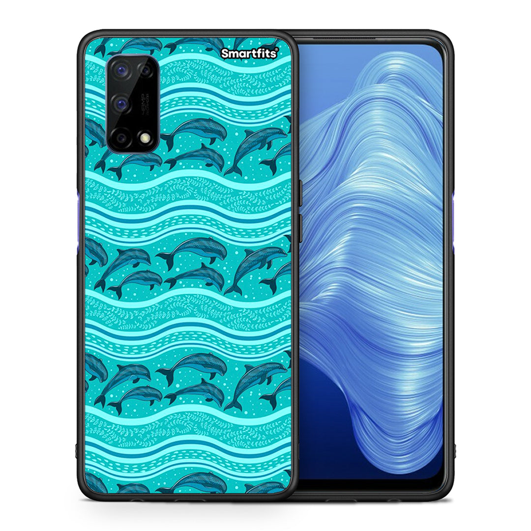 Swimming Dolphins - Realme 7 5G θήκη