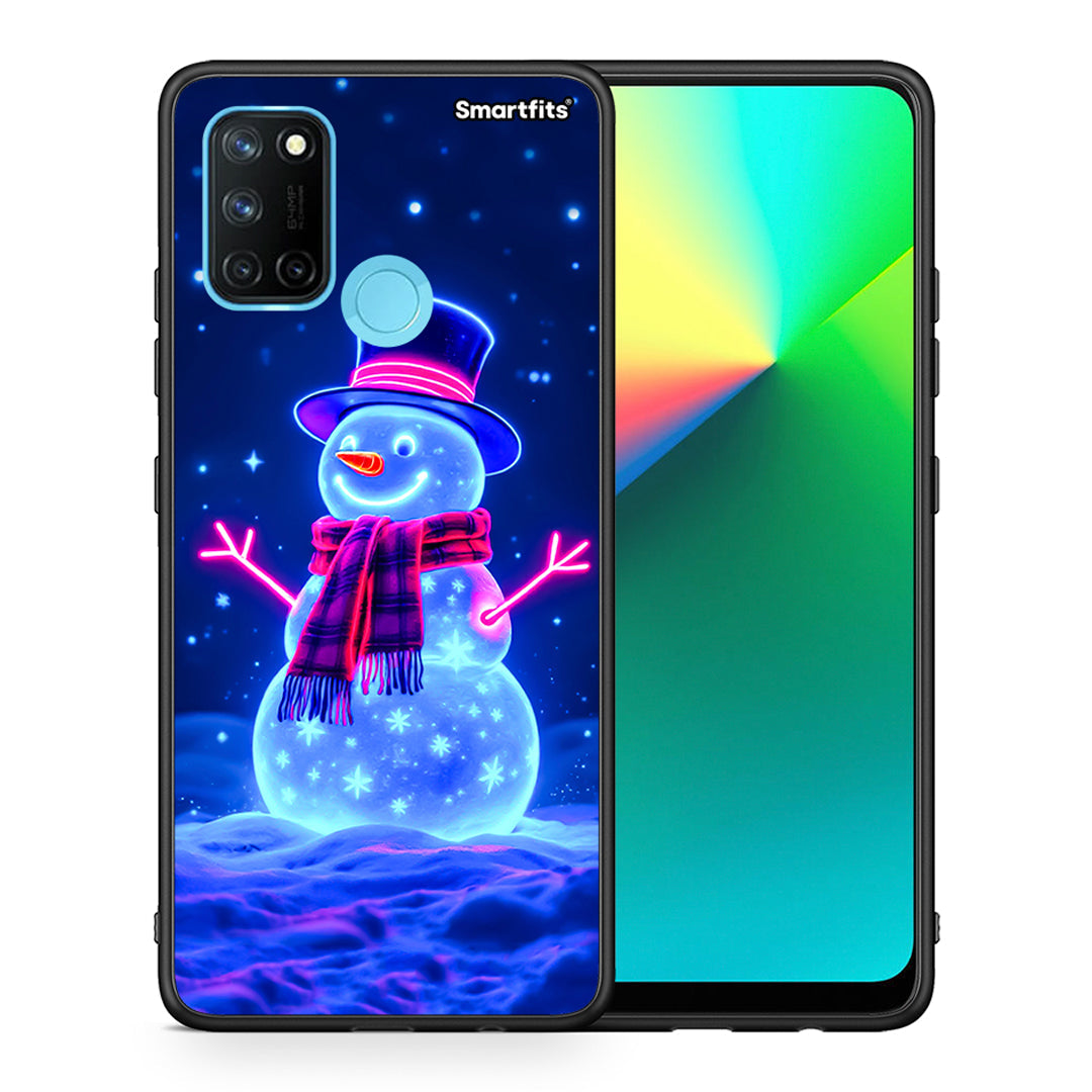 Christmas Neon Snowman - Realme 7i / C25 θήκη