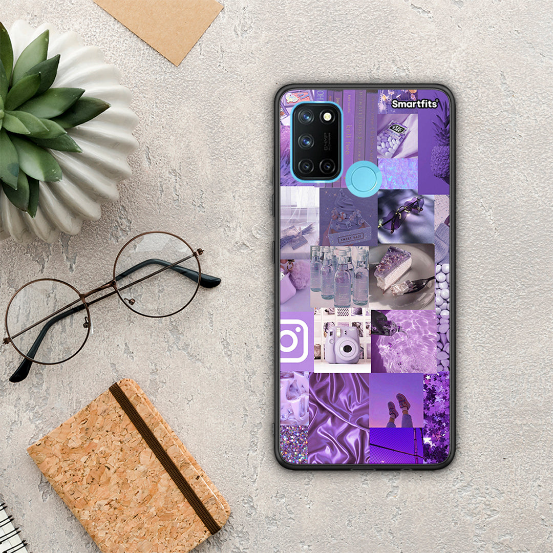 Purple Aesthetic Collage - Realme 7i / C25 θήκη