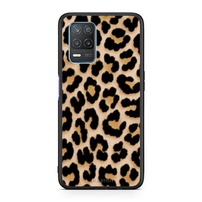 Θήκη Realme 8 5G Leopard Print Tan Small από τη Smartfits με σχέδιο στο πίσω μέρος και μαύρο περίβλημα | Realme 8 5G Leopard Print Tan Small case with colorful back and black bezels