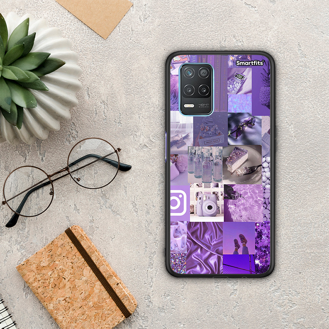 Purple Aesthetic Collage - Realme 8 5G θήκη