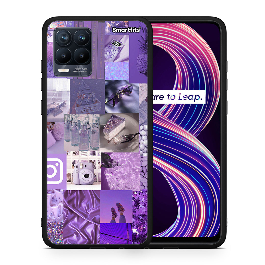 Purple Aesthetic Collage - Realme 8 / 8 Pro θήκη