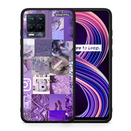 Purple Aesthetic Collage - Realme 8 / 8 Pro θήκη