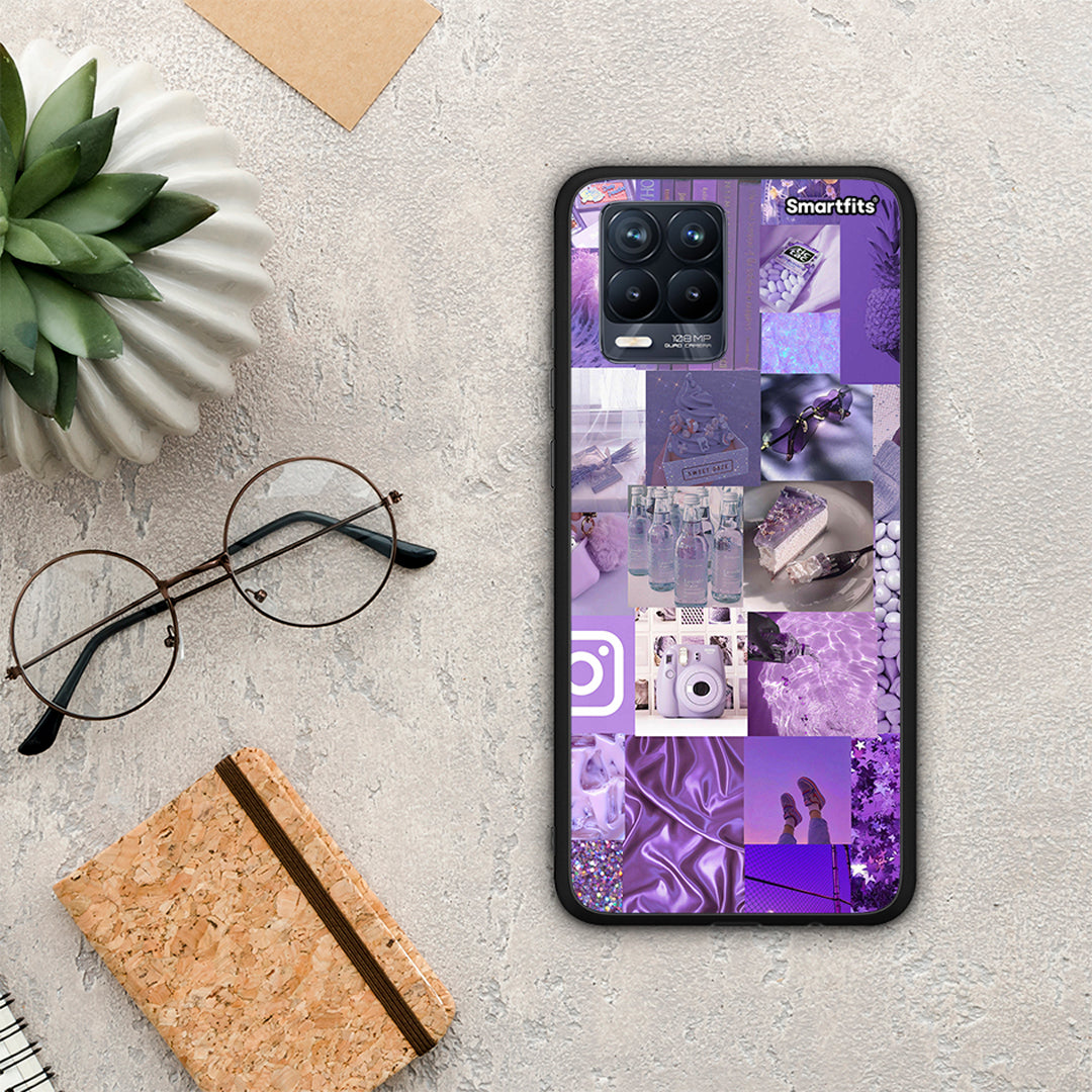 Purple Aesthetic Collage - Realme 8 / 8 Pro θήκη