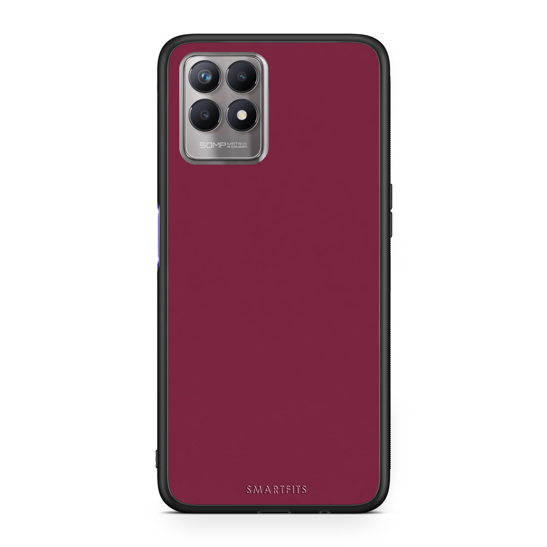 Θήκη Realme 8i Burgundy από τη Smartfits με σχέδιο στο πίσω μέρος και μαύρο περίβλημα | Realme 8i Burgundy case with colorful back and black bezels