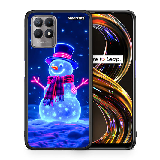 Christmas Neon Snowman - Realme 8i θήκη
