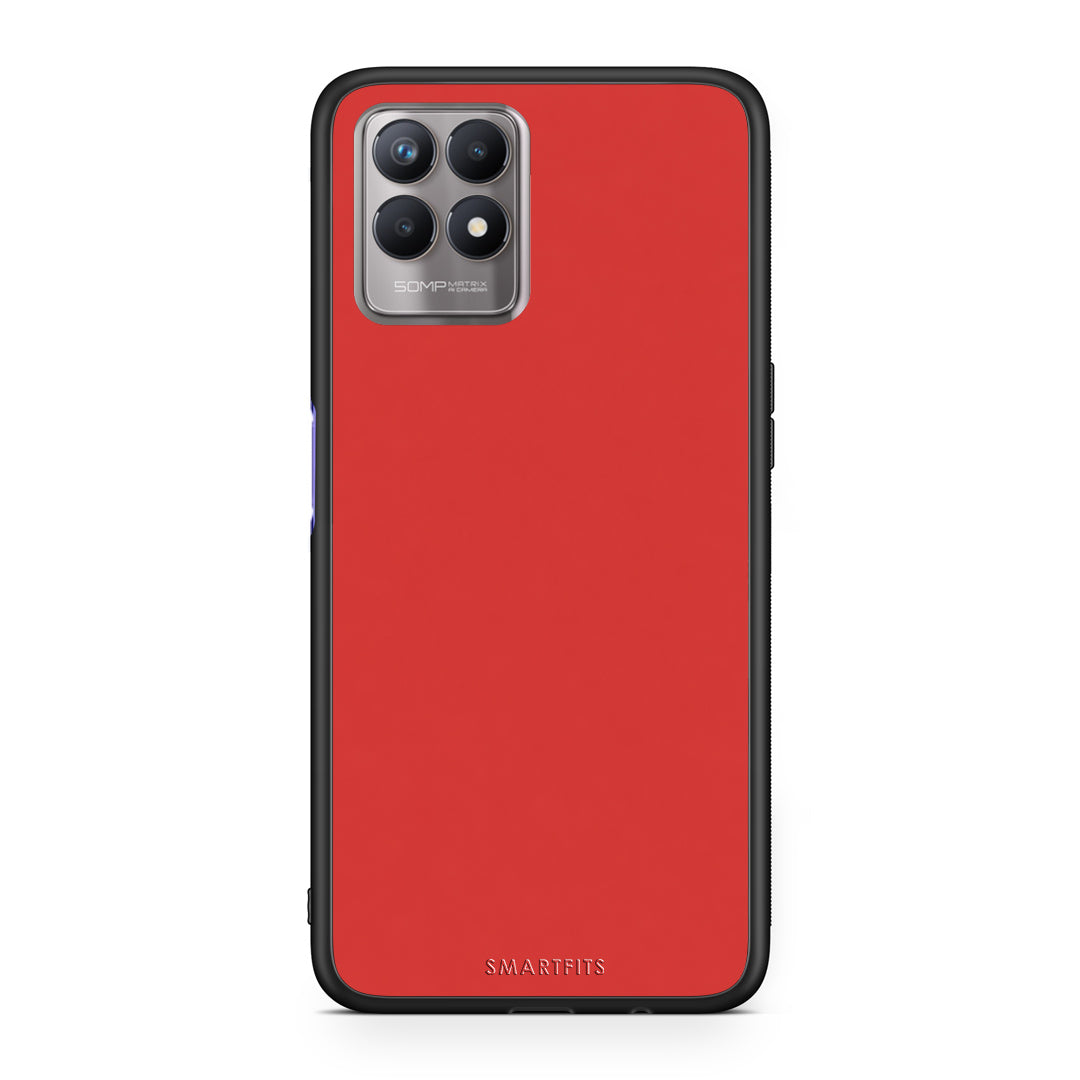 Θήκη Realme 8i Poppy Red από τη Smartfits με σχέδιο στο πίσω μέρος και μαύρο περίβλημα | Realme 8i Poppy Red case with colorful back and black bezels