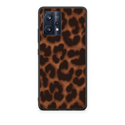 Θήκη Realme 9 / 9 Pro+ 5G Leopard Print Dark Brown από τη Smartfits με σχέδιο στο πίσω μέρος και μαύρο περίβλημα | Realme 9 / 9 Pro+ 5G Leopard Print Dark Brown case with colorful back and black bezels